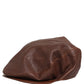Dolce & Gabbana Men Brown Lamb Leather Newsboy Cloth Capello Hat