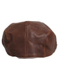 Dolce & Gabbana Men Brown Lamb Leather Newsboy Cloth Capello Hat