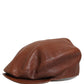 Dolce & Gabbana Men Brown Lamb Leather Newsboy Cloth Capello Hat