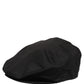 Dolce & Gabbana Men Black Cotton Stretch Newsboy Cloth Capello Hat