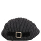 Dolce & Gabbana Men Dark Gray Wool Knitted Newsboy Capello Hat