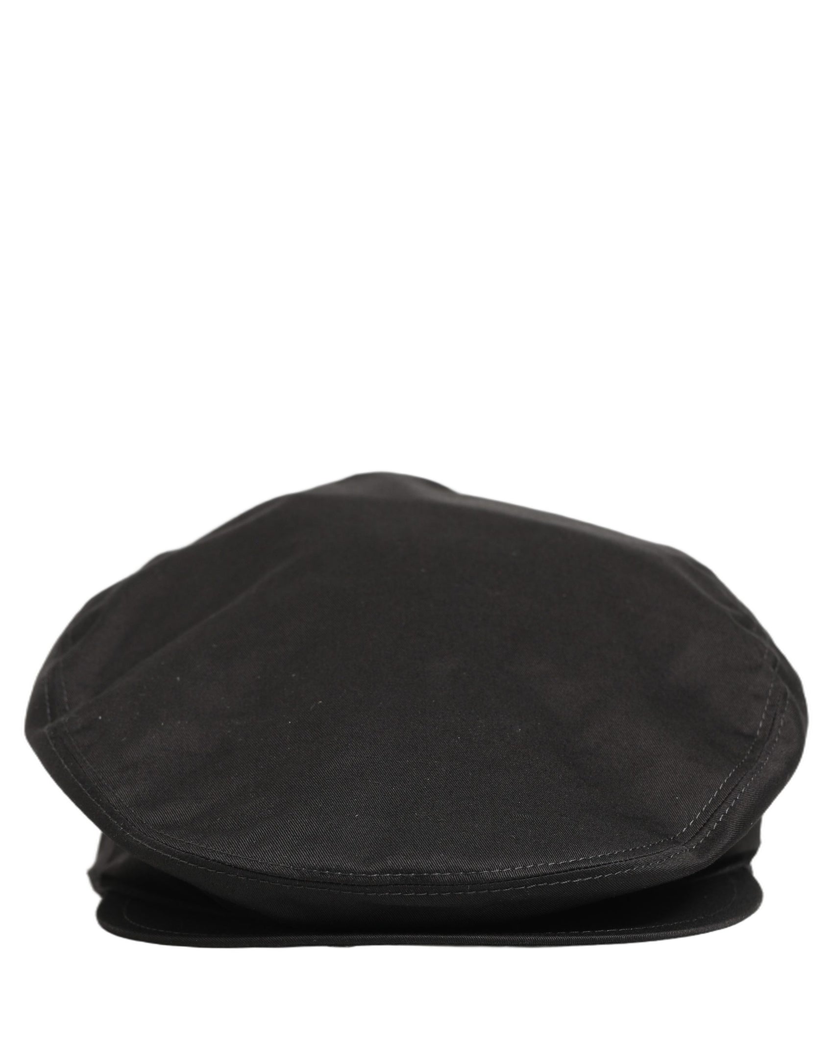 Dolce & Gabbana Men Black Cotton Stretch Newsboy Cloth Capello Hat