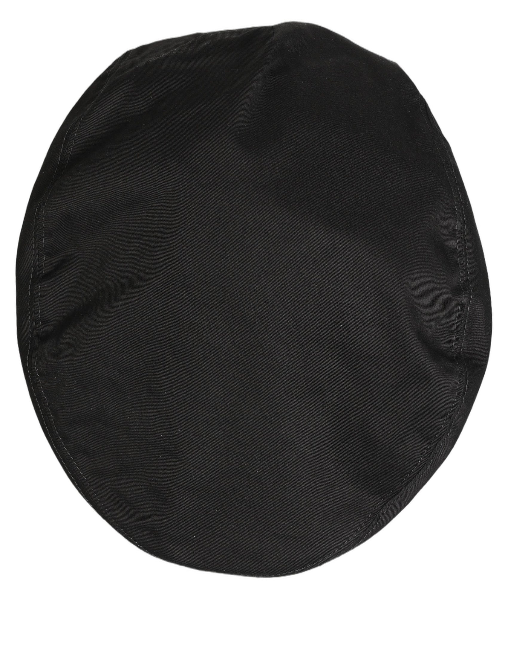 Dolce & Gabbana Men Black Cotton Stretch Newsboy Cloth Capello Hat