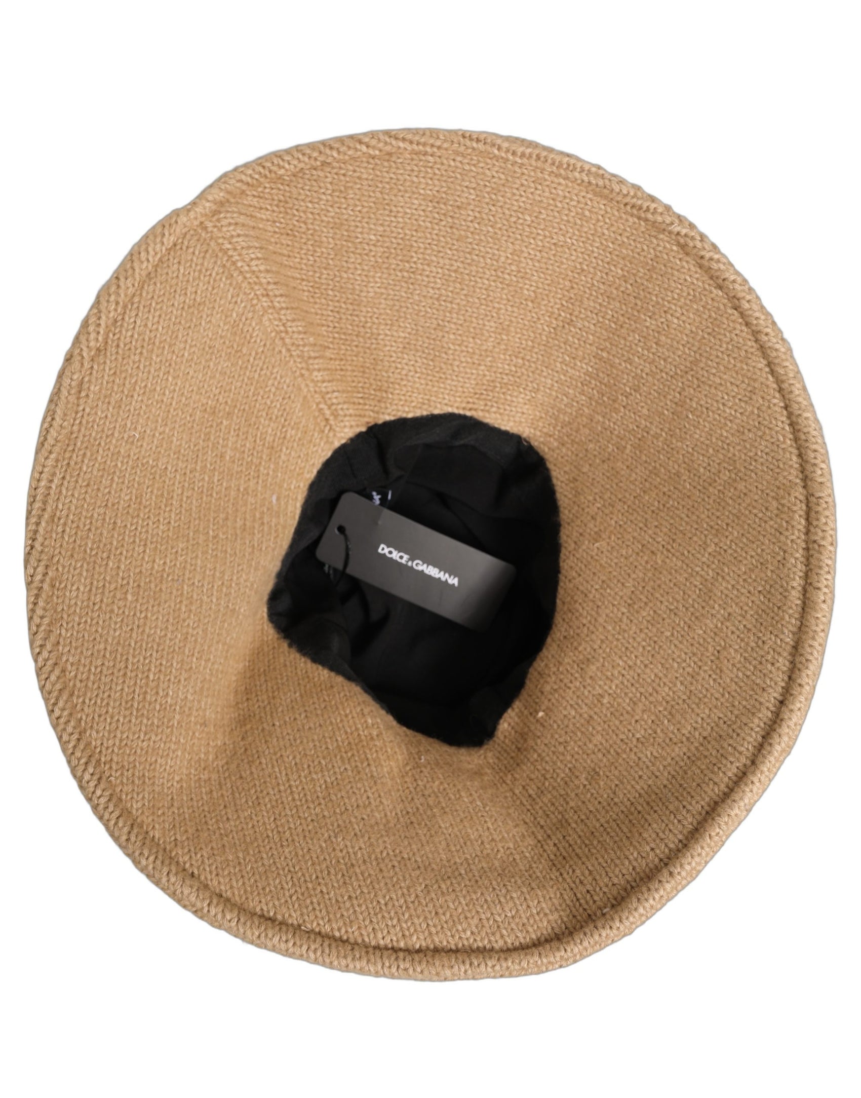 Dolce & Gabbana Women Brown Cotton Knit WideBrim Bucket Capello Hat
