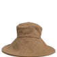 Dolce & Gabbana Women Brown Cotton Knit WideBrim Bucket Capello Hat