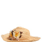 Dolce & Gabbana Women Beige Wide Brim Floral Bucket Capello Hat