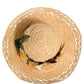Dolce & Gabbana Women Beige Wide Brim Floral Bucket Capello Hat