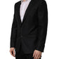 Dolce & Gabbana Black Wool Single Breasted Men Blazer Jacket