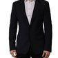 Dolce & Gabbana Black Wool Single Breasted Men Blazer Jacket