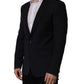 Dolce & Gabbana Black Wool Single Breasted Men Blazer Jacket