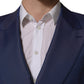 Dolce & Gabbana Blue Wool Double Breasted Men Blazer Jacket