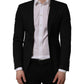 Dolce & Gabbana Black Polyester Single Breasted Blazer Jacket