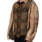 Dolce & Gabbana Multicolor Raw Cut Panelled Denim Men Jacket