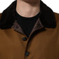 Dolce & Gabbana Brown Cashmere Mink Fur Men Overcoat Jacket