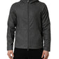 Dolce & Gabbana Gray Cotton Men Hooded Full Zip Bomber Jacket