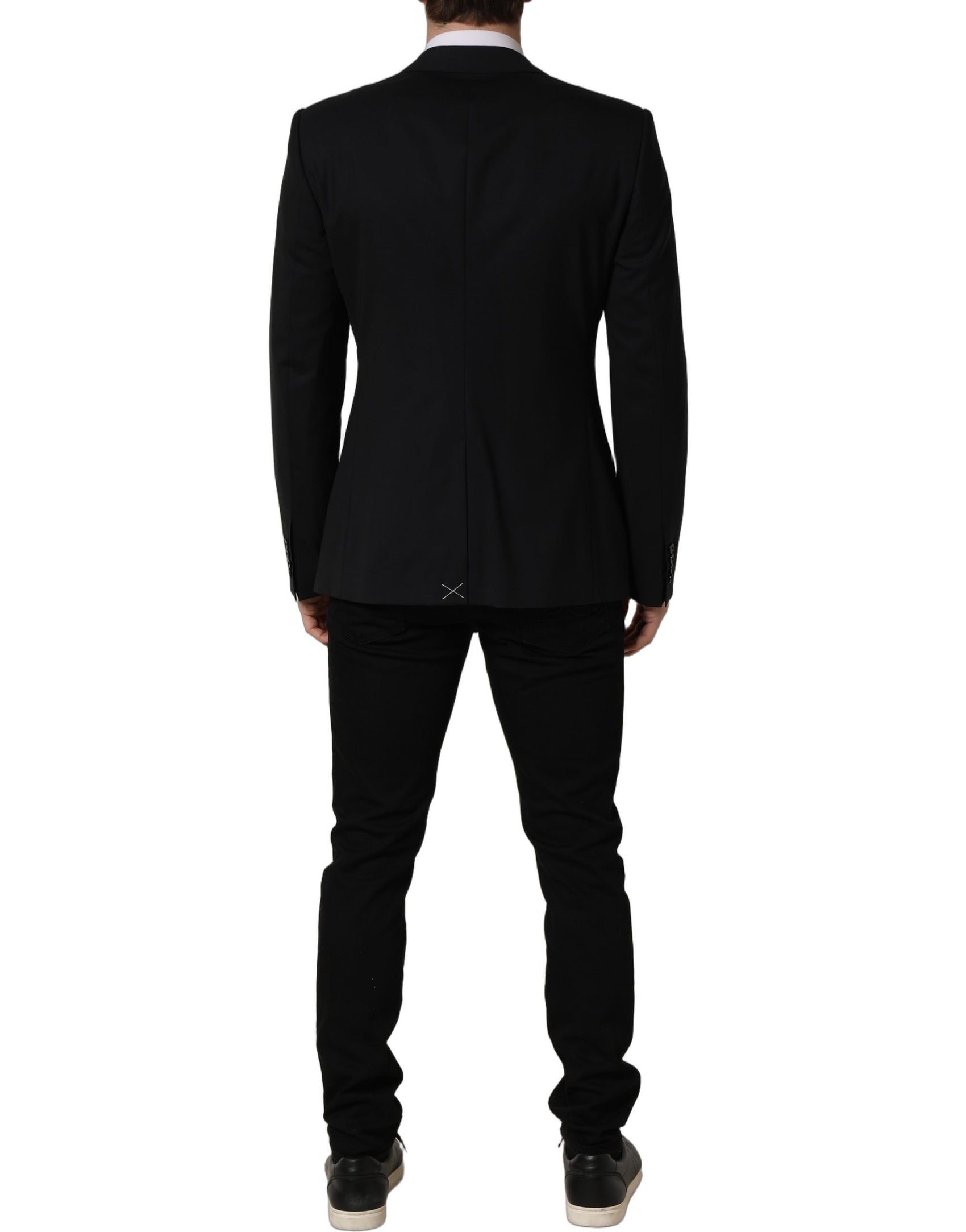 Dolce & Gabbana Black Wool Single Breasted Blazer Jacket