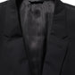Dolce & Gabbana Black Wool Single Breasted Blazer Jacket