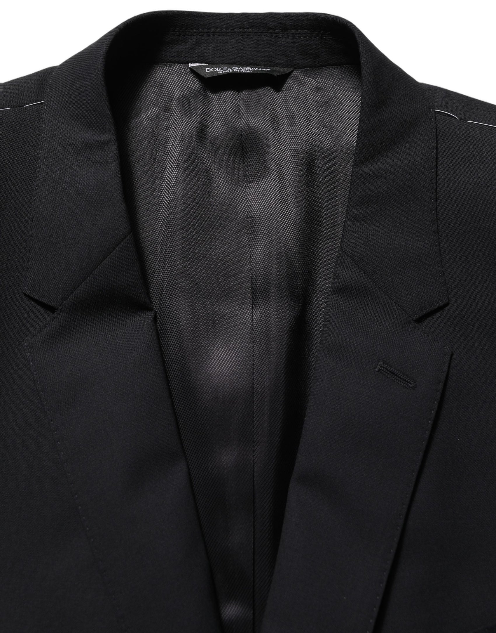 Dolce & Gabbana Black Wool Single Breasted Blazer Jacket