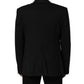 Dolce & Gabbana Black Wool Single Breasted Blazer Jacket