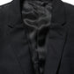 Dolce & Gabbana Black Wool Single Breasted Blazer Jacket