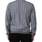 Dolce & Gabbana Light Blue Cotton Car Print Bomber Jacket