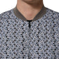 Dolce & Gabbana Light Blue Cotton Car Print Bomber Jacket