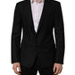 Dolce & Gabbana Black Wool Single Breasted Blazer Jacket