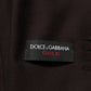 Dolce & Gabbana Brown Wool GOLD Single Breasted Men Jacket