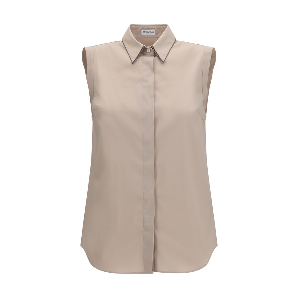 Brunello Cucinelli Beige Cotton Shirt