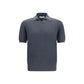 Brunello Cucinelli Gray Cotton Polo Shirt