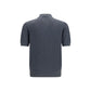 Brunello Cucinelli Gray Cotton Polo Shirt