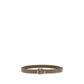 Brunello Cucinelli Beige Calf Leather Bos Taurus Thin Belt