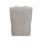 Brunello Cucinelli Beige Cotton Sleeveles Sweater