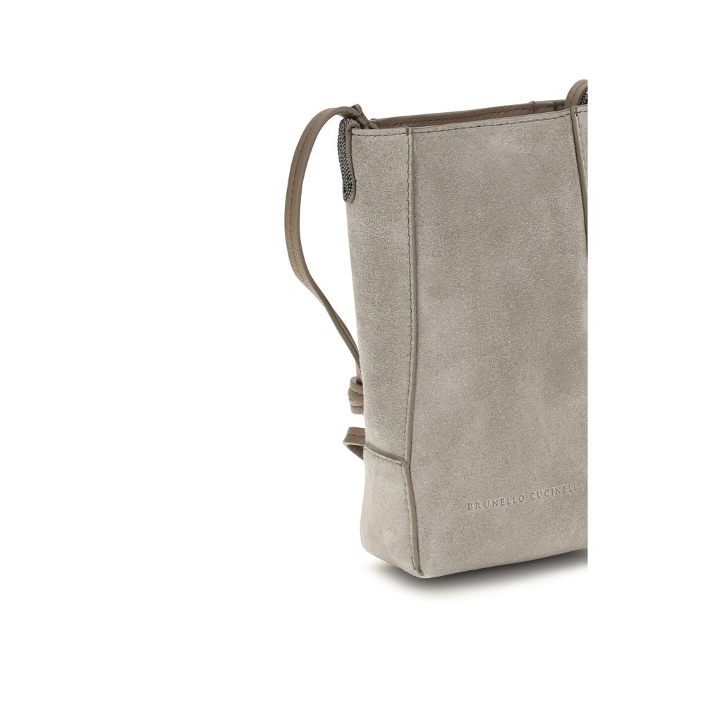 Brunello Cucinelli Gray Calf Leather Bos Taurus Other Accessories