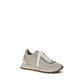 Brunello Cucinelli Gray Calf Leather Bos Taurus Athletic Sneakers