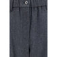 Brunello Cucinelli Gray Wool Oves Aries Casual Pants