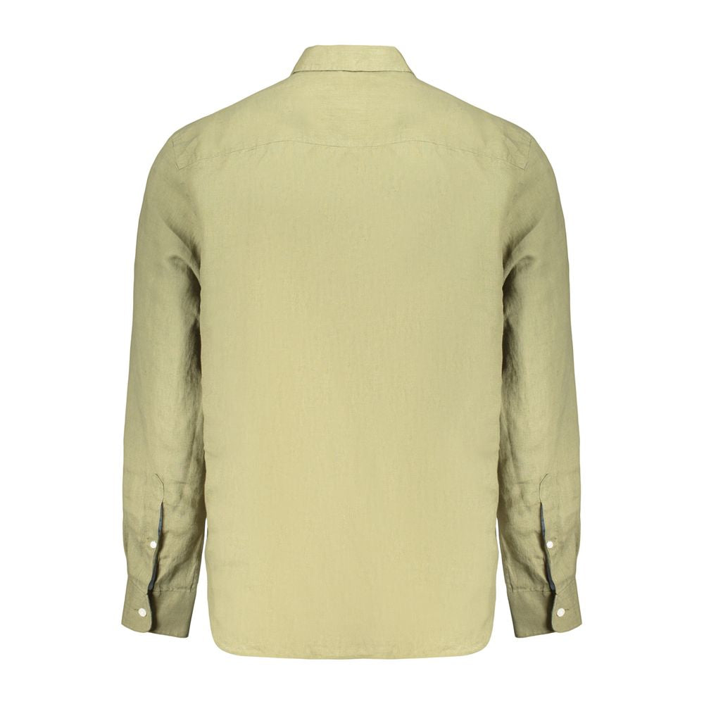 North Sails Green Linen Dress Shirt