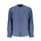 North Sails Blue Linen Mens Shirt