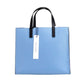 Marc Jacobs Grind Mini Blue Heaven Colorblock Leather Tote Crossbody Bag Purse