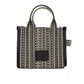 Marc Jacobs The Monogram Beige Mini Tote Woven Jacquard Canvas Crossbody Handbag