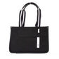 Marc Jacobs Medium Black Canvas Fabric Shoulder Convertible Tote Purse Bag