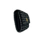 Versace Wallet On A Chain Fabric Black Crossbody Bag