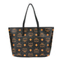MCM Aren Black Leather Shoulder Tote Bag