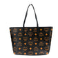 MCM Aren Black Leather Shoulder Tote Bag