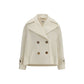 Chloé White Wool Oves Aries Coat