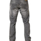 GF Ferre Gray Washed Mid Waist Straight Men Denim Trouser Jeans