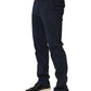 Domenico Tagliente Navy Blue Skinny Chino Mid Waist Men Pants