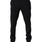 Dolce & Gabbana Black Wool Tapered Leg Dress Trouser Pants