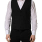 Dolce & Gabbana Black Wool Single Breasted Waistcoat Vest