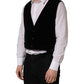 Dolce & Gabbana Black Cotton SingleBreasted Waistcoat Vest